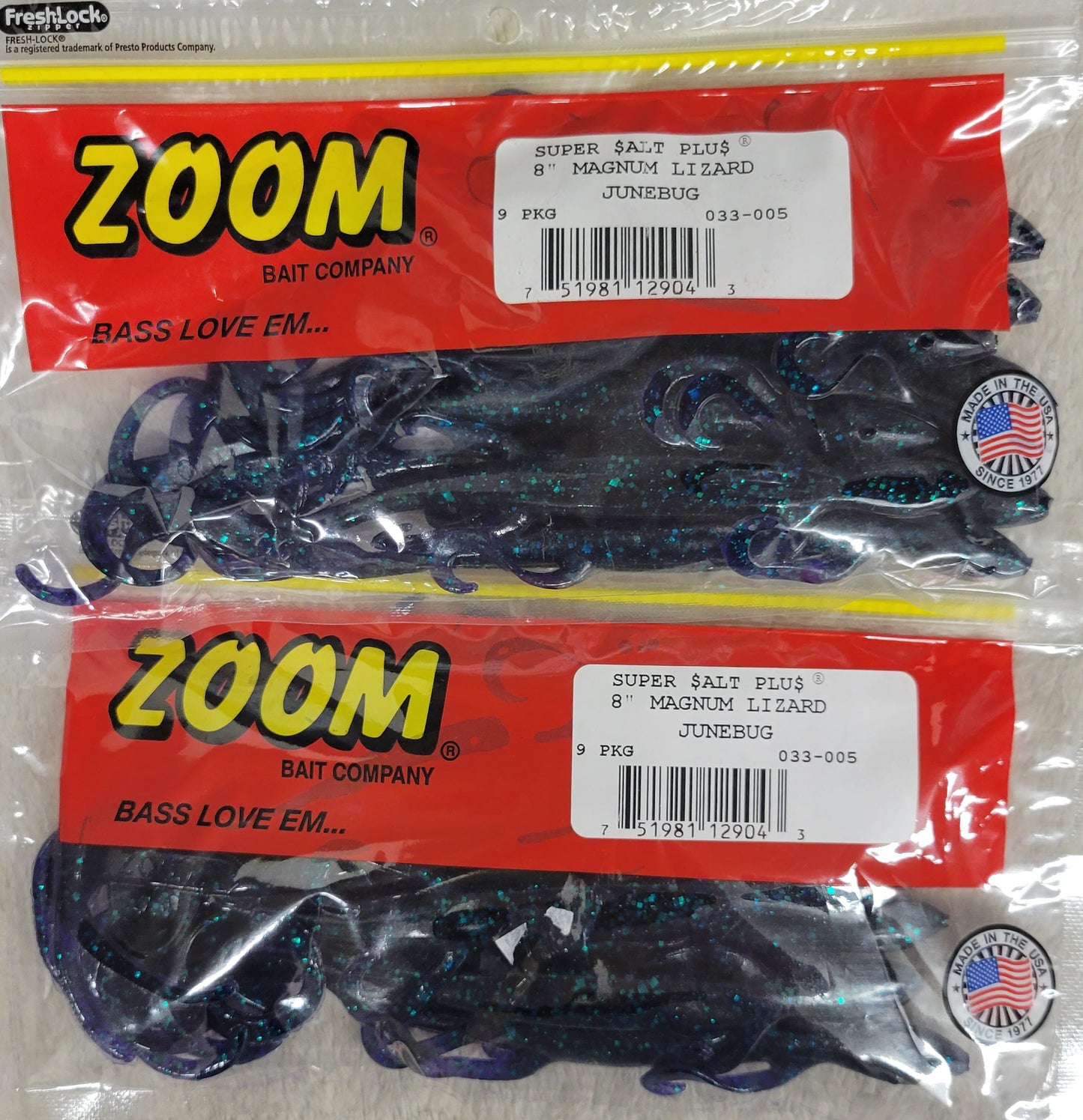 ZOOM MAGNUM LIZARD SUPER SALT PLUS 8" !! 2 PACKS !! CHOOSE COLOR