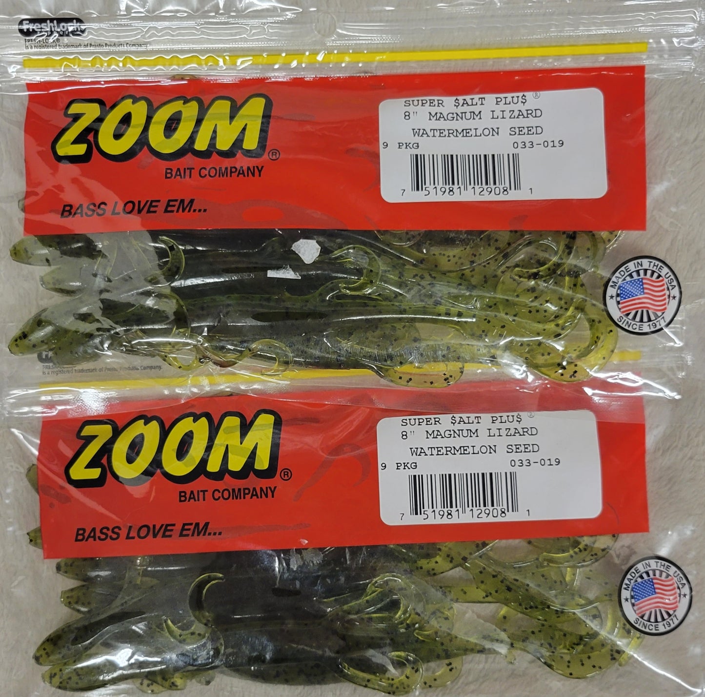 ZOOM MAGNUM LIZARD SUPER SALT PLUS 8" !! 2 PACKS !! CHOOSE COLOR