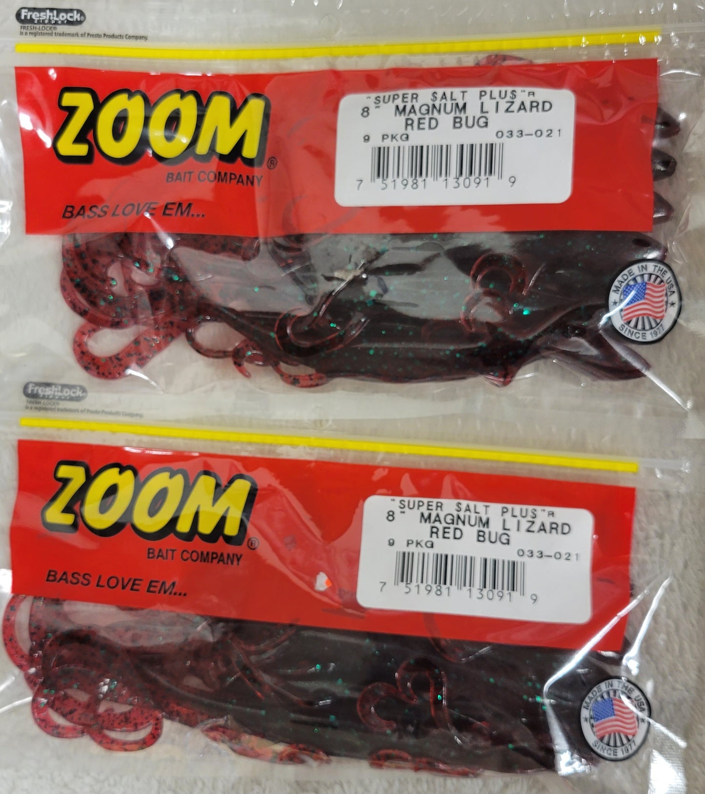ZOOM MAGNUM LIZARD SUPER SALT PLUS 8" !! 2 PACKS !! CHOOSE COLOR