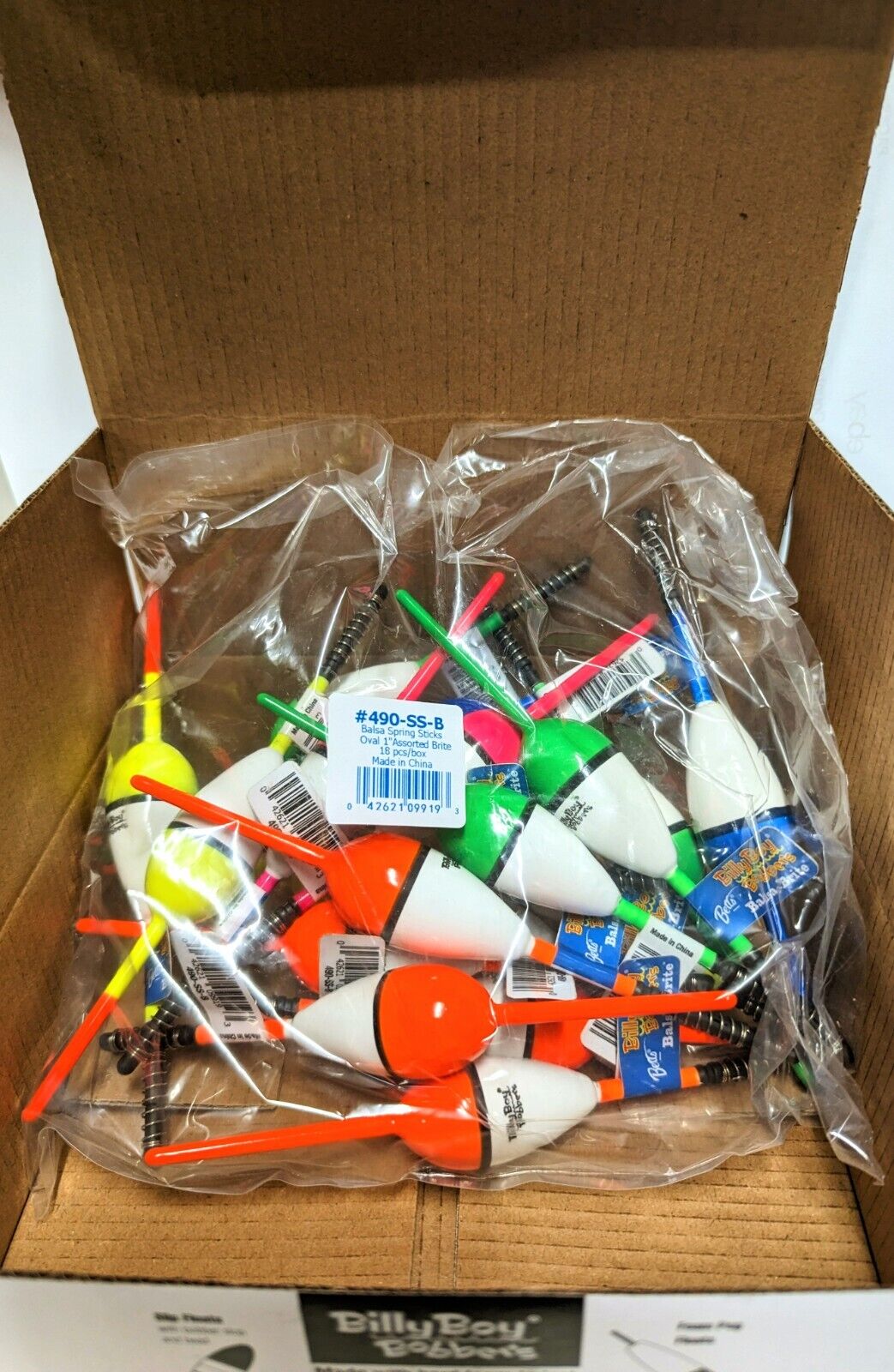 Betts Balsa Spring Sticks Oval 1" Assorted Brite #490-SS-B 18pc