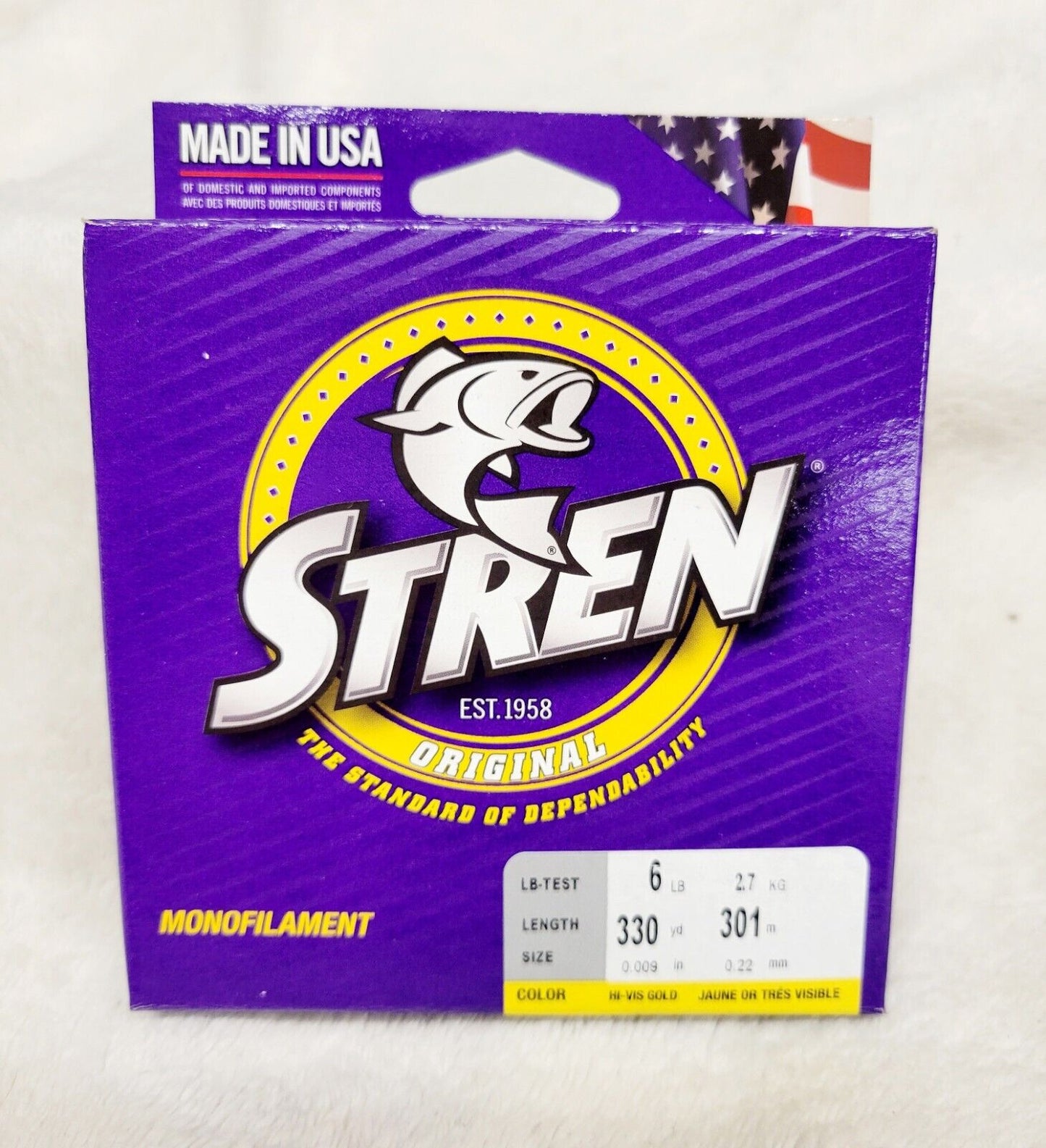 Stren Monofilament Hi-Vis Gold Fishing Line