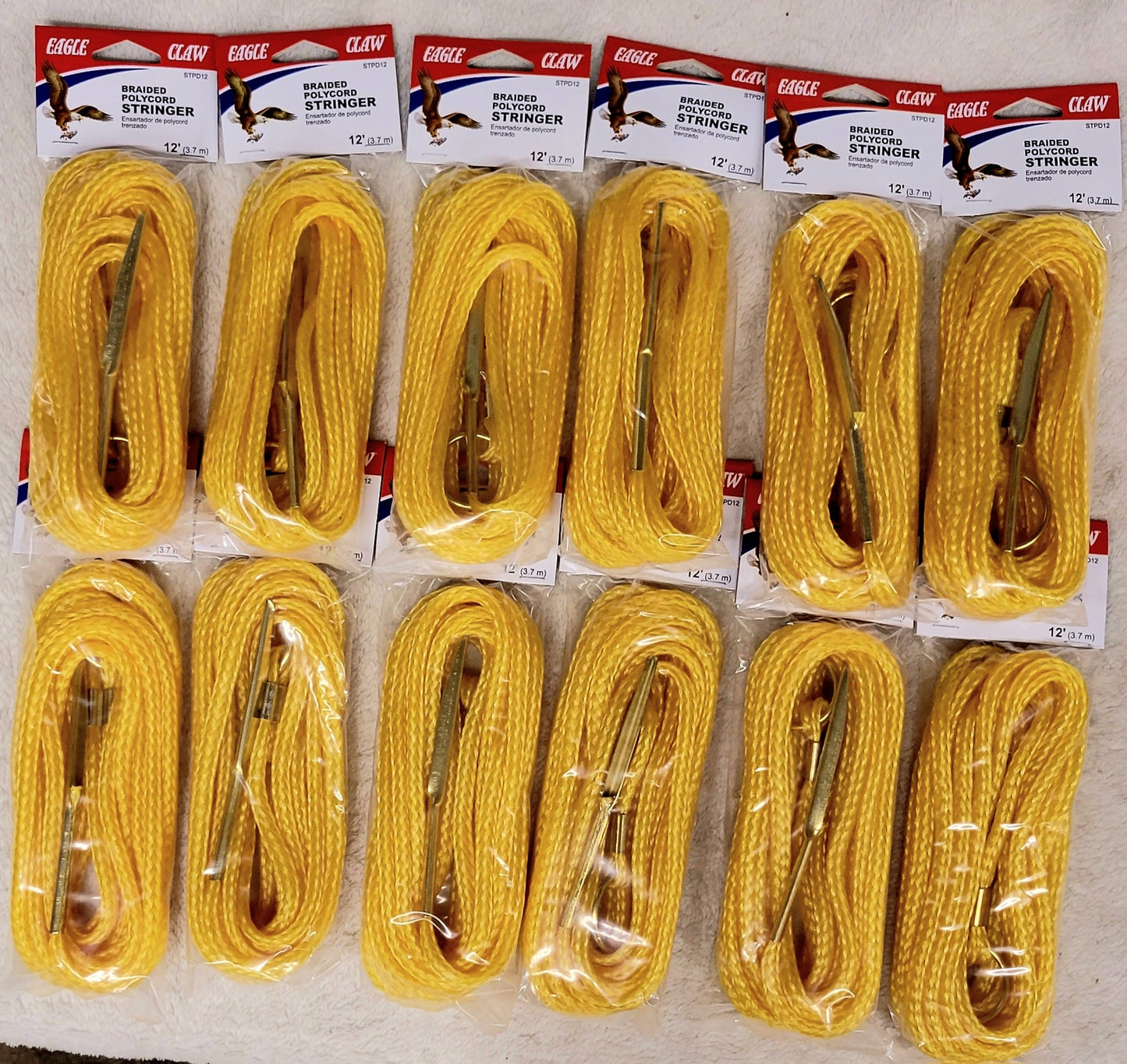 Eagle Claw STPD12 Braided Polycord Fishing Stringer 12ft DOZEN