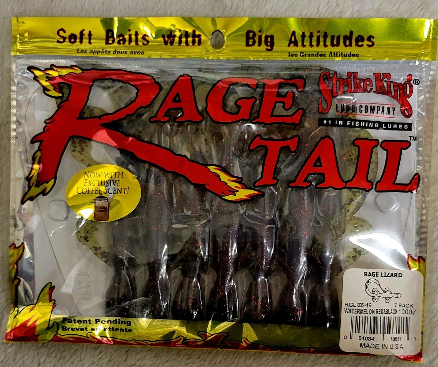 Strike King Rage Lizard RGLIZ6 6" 7 pack Choose Color