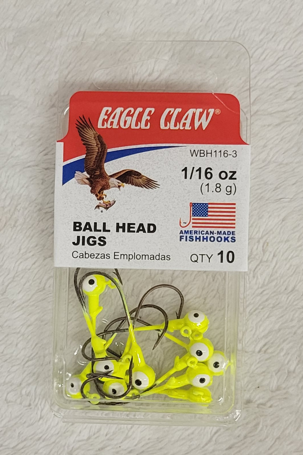 Eagle Claw Ball Head Jigs - Choose from many different sizes & colors.