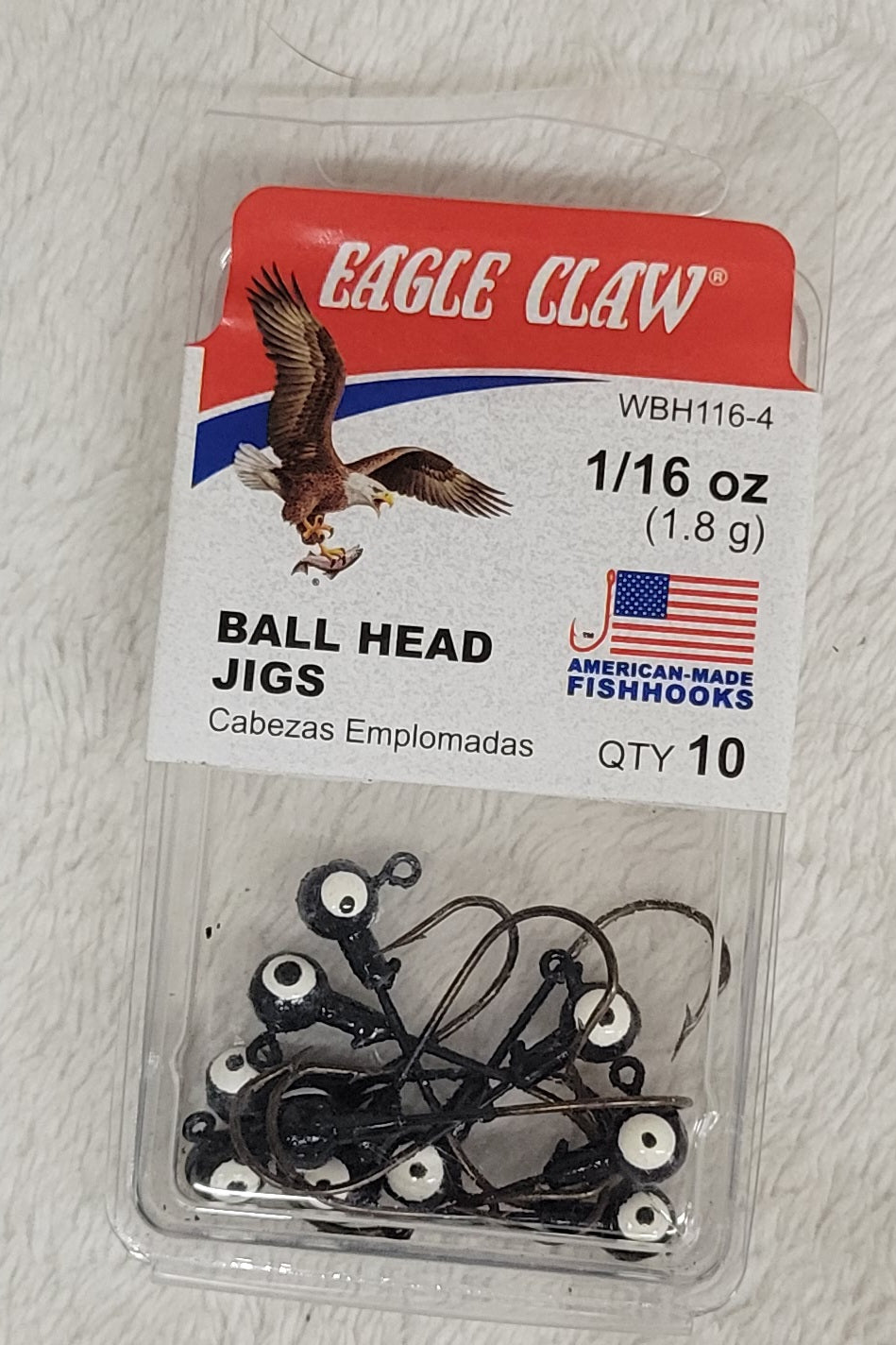 Eagle Claw Ball Head Jigs - Choose from many different sizes & colors.