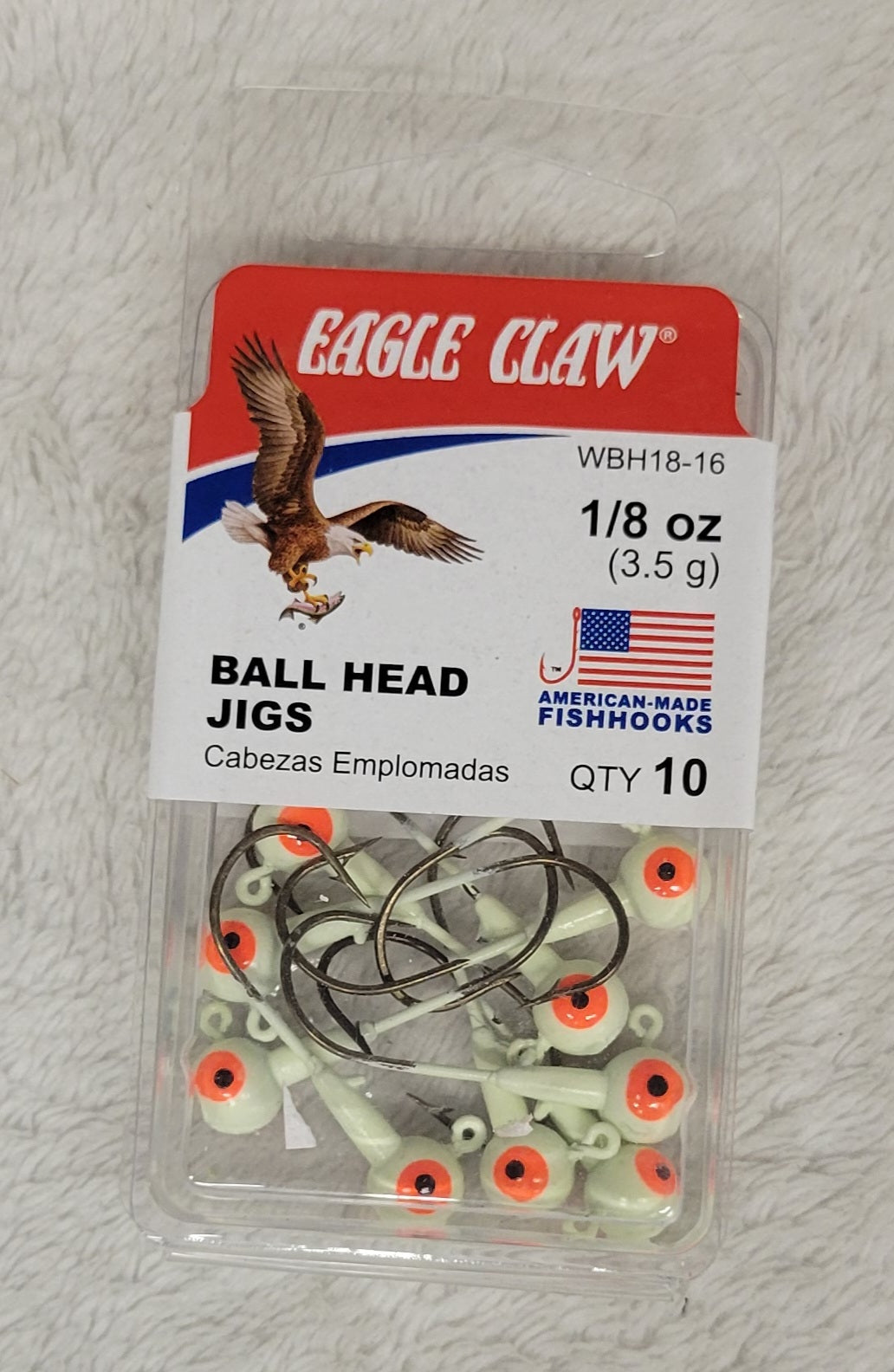Eagle Claw Ball Head Jigs - Choose from many different sizes & colors.