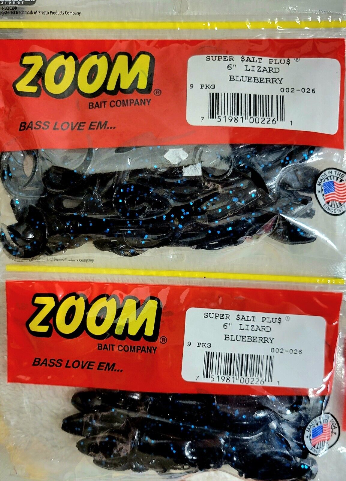 Zoom Super Salt Plus Lizard 6" !!2 PACKS!! - Choose Color