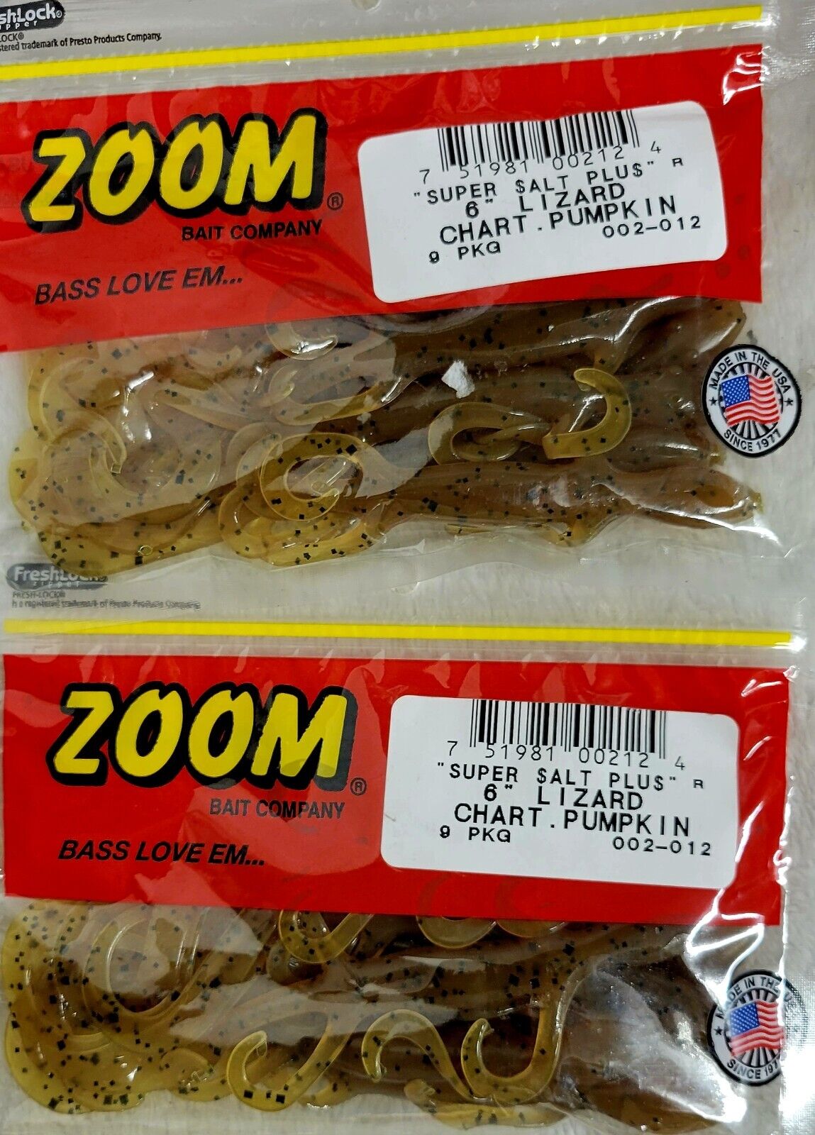 Zoom Super Salt Plus Lizard 6" !!2 PACKS!! - Choose Color
