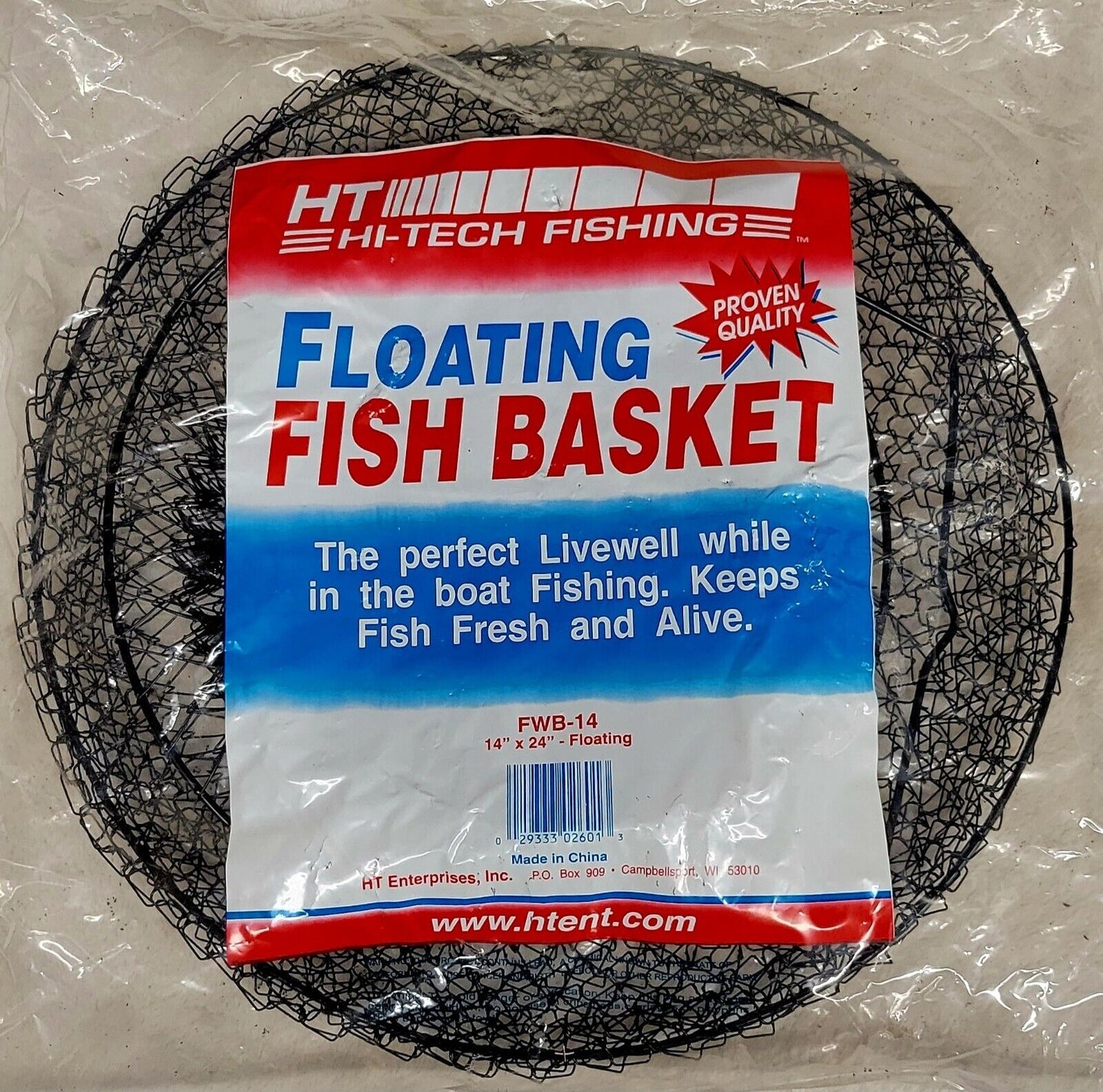 HT Floating Fish Basket FWB-14 14" x 24" Black