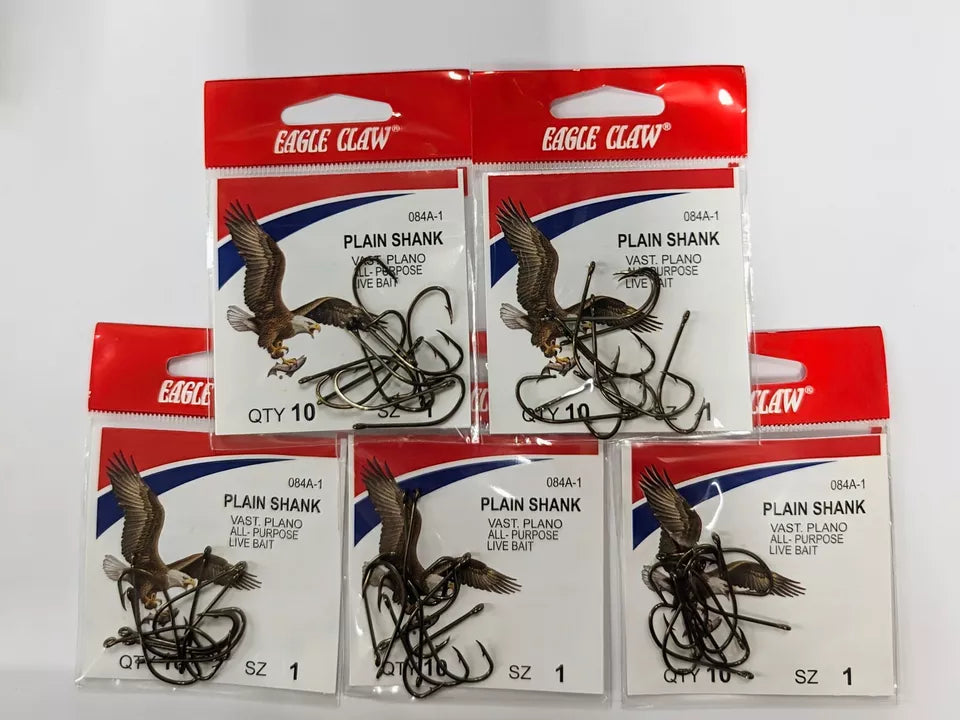 Eagle Claw Plain Shank 084A (Lot of 5)