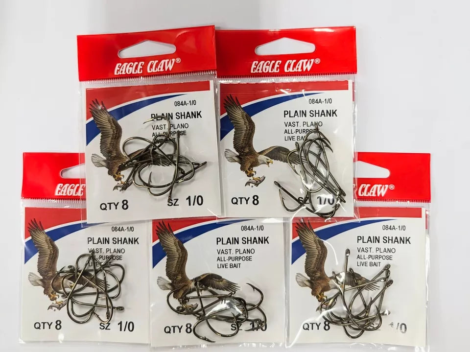 Eagle Claw Plain Shank 084A (Lot of 5)