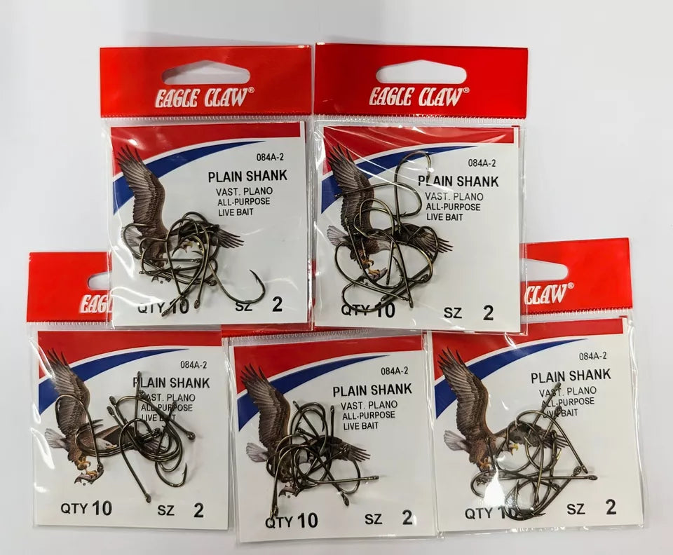 Eagle Claw Plain Shank 084A (Lot of 5)