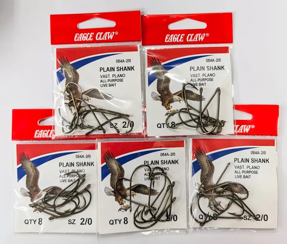 Eagle Claw Plain Shank 084A (Lot of 5)