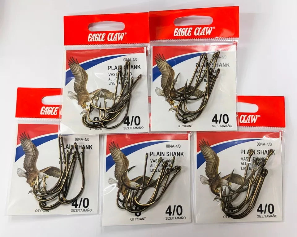 Eagle Claw Plain Shank 084A (Lot of 5)