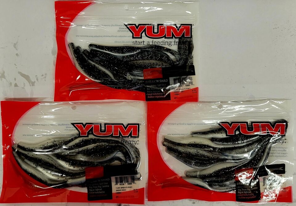 **LOT OF 3** Yum 5" Break"N Shad 10 Pack YBS5 Series CHOOSE YOUR COLOR!