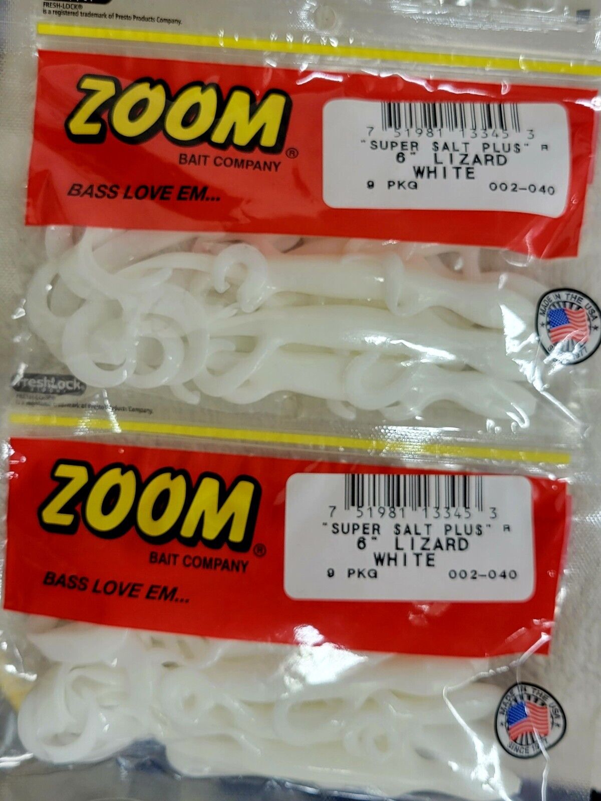 Zoom Super Salt Plus Lizard 6" !!2 PACKS!! - Choose Color