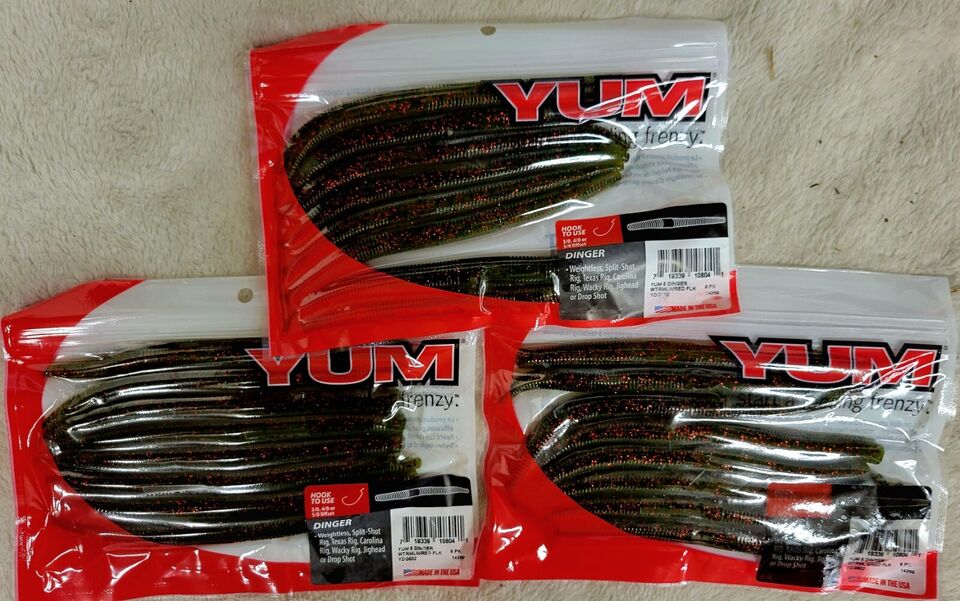 **LOT OF 3** Yum Dinger 5” 8 per Pack Choice of colors