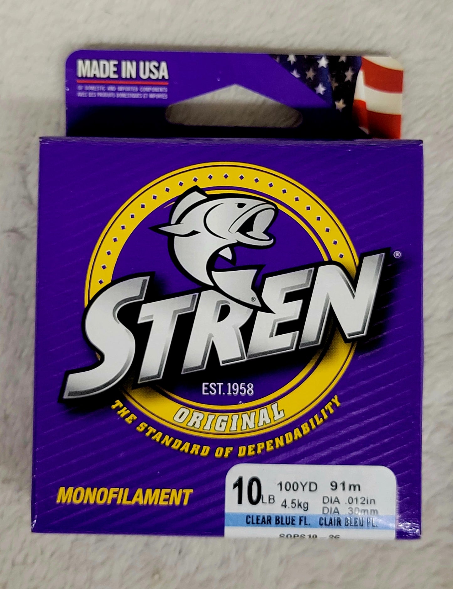 STREN ORIGINAL MONOFILAMENT fishing line Clear Blue Fluorescent
