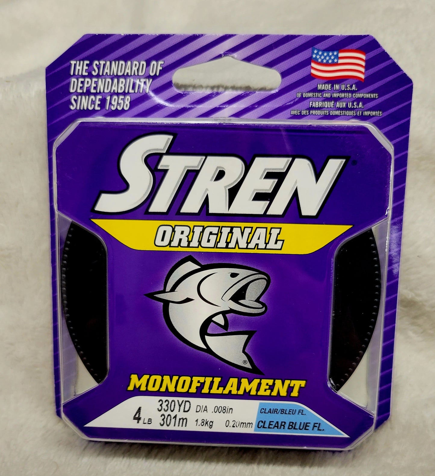 STREN ORIGINAL MONOFILAMENT fishing line Clear Blue Fluorescent