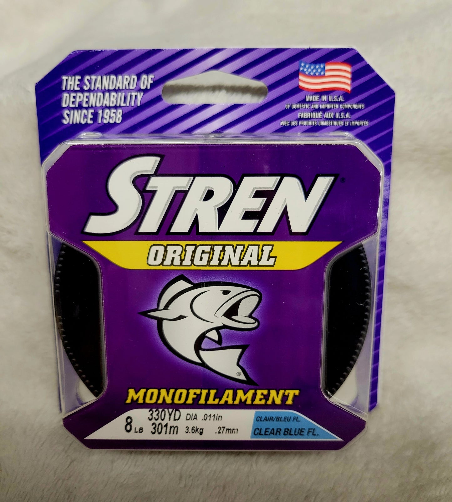 STREN ORIGINAL MONOFILAMENT fishing line Clear Blue Fluorescent