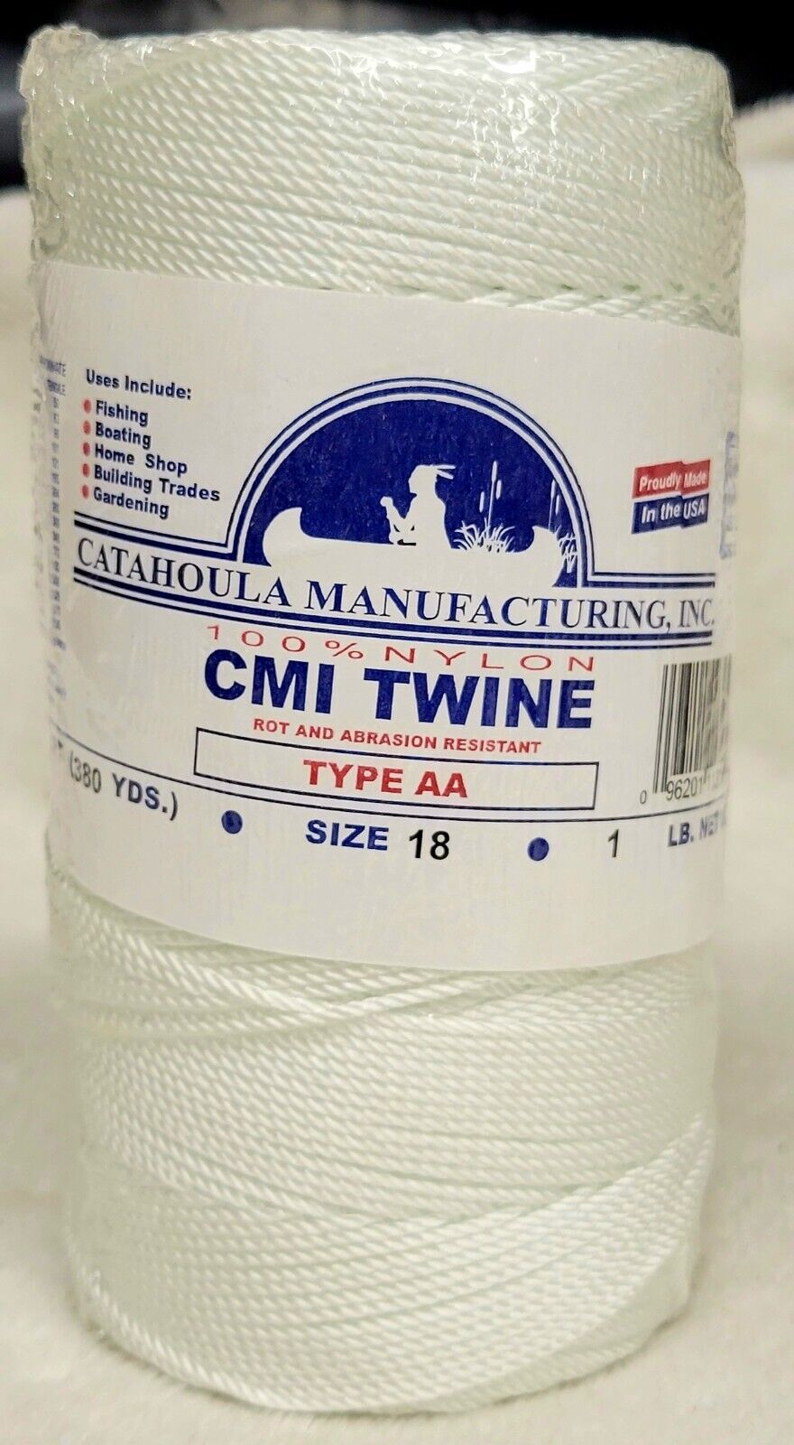 CMI Twine 100% Nylon Type AA Rot & Abrasion Resistant 1lb White