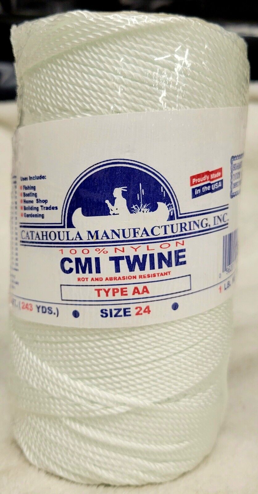 CMI Twine 100% Nylon Type AA Rot & Abrasion Resistant 1lb White