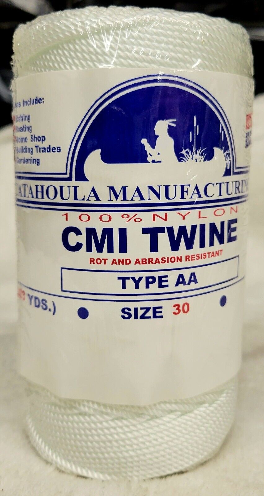 CMI Twine 100% Nylon Type AA Rot & Abrasion Resistant 1lb White