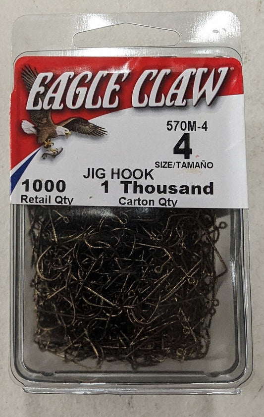 Eagle Claw 570M-4 Jig Hooks 1000 count