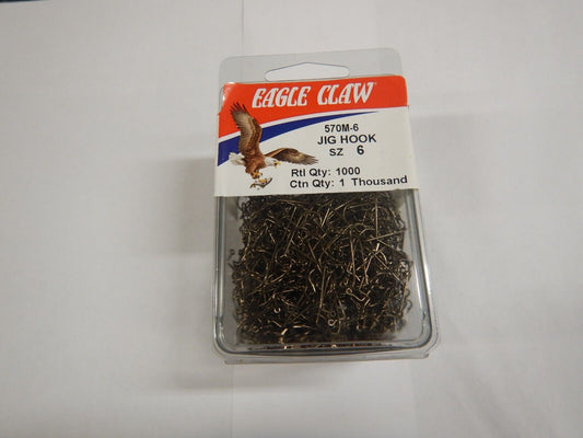 Eagle Claw 570 Jig hooks Box of 1000 Size 6
