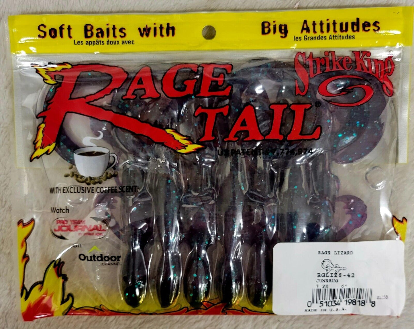 Strike King Rage Lizard RGLIZ6 6" 7 pack Choose Color
