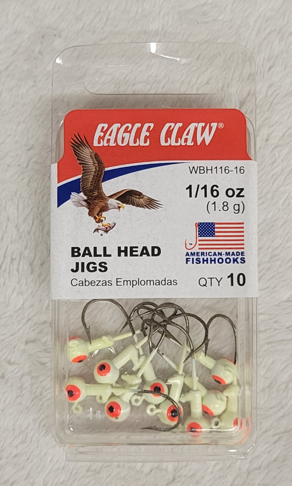 Eagle Claw Ball Head Jigs - Choose from many different sizes & colors.