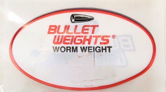Bullet Weights Worm Weight (6 Packs) - Choose Weight