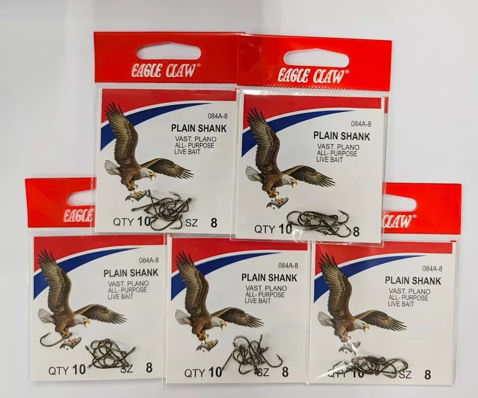 Eagle Claw Plain Shank 084A (Lot of 5)