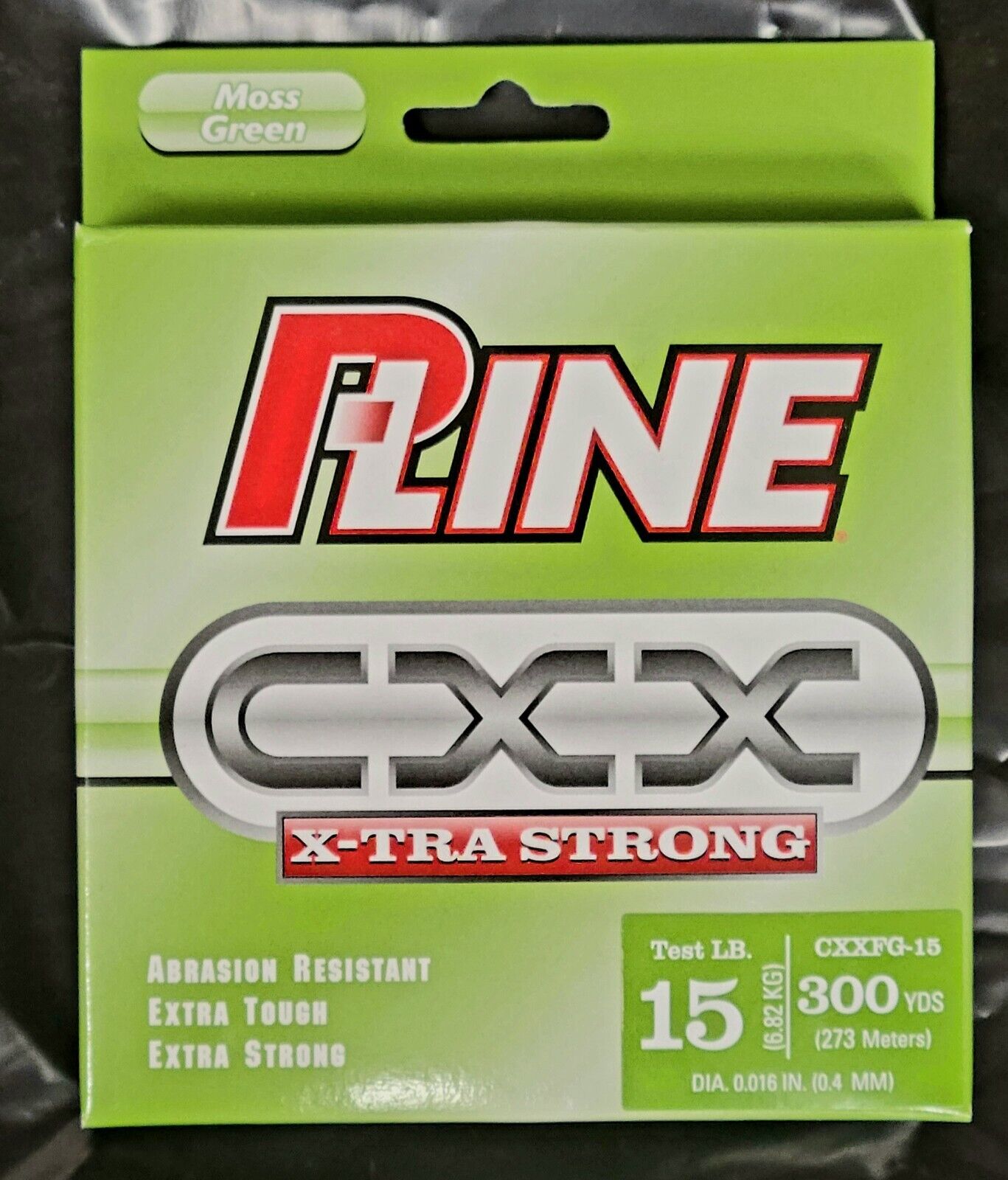 P-LINE CXX   X-TRA STRONG COPOLYMER FISHING LINE   300YDS   MOSS GREEN