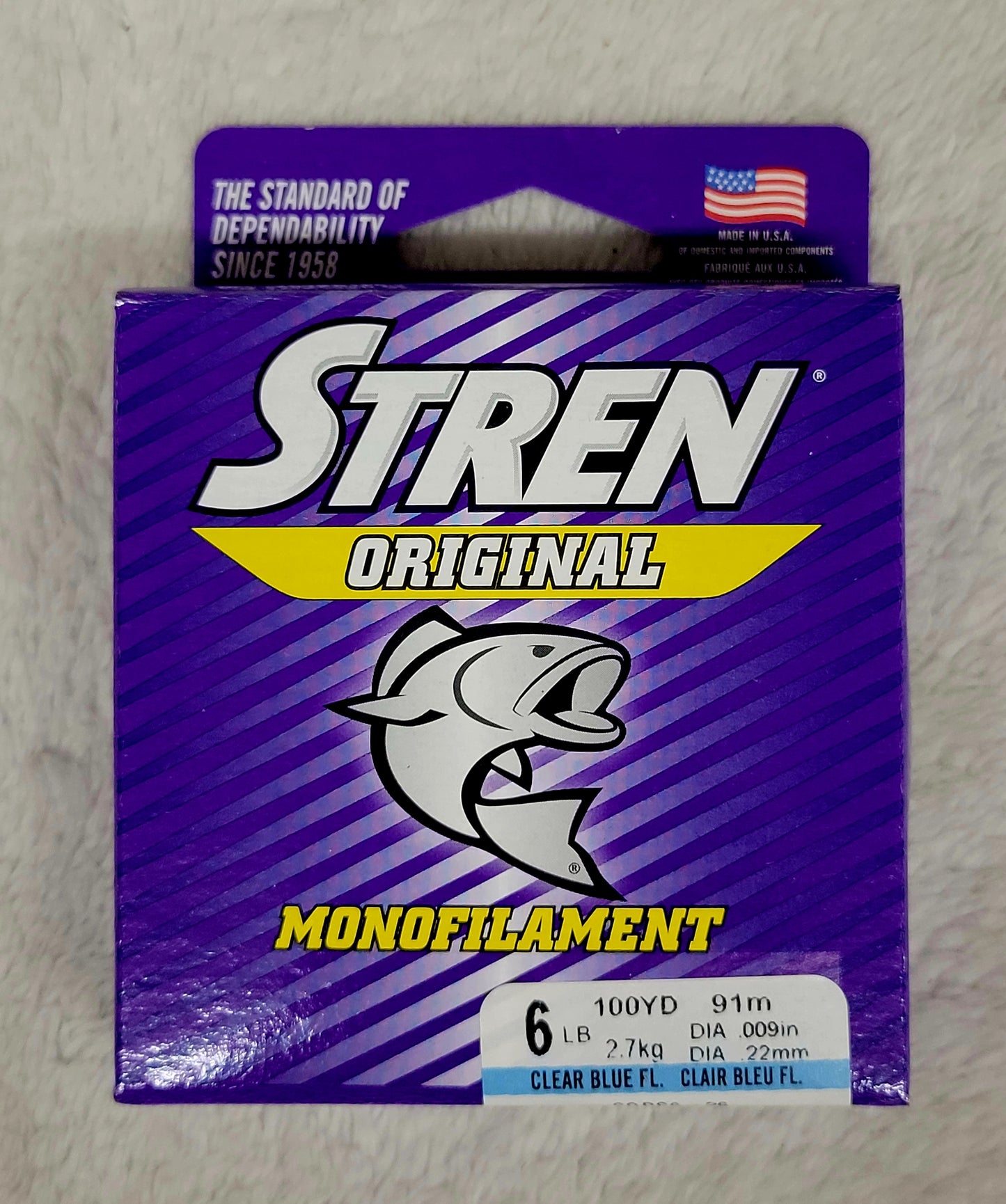 4) Stren Original Clear Blue Mono Fishing Line 100yd 12lbTest ~ NEW