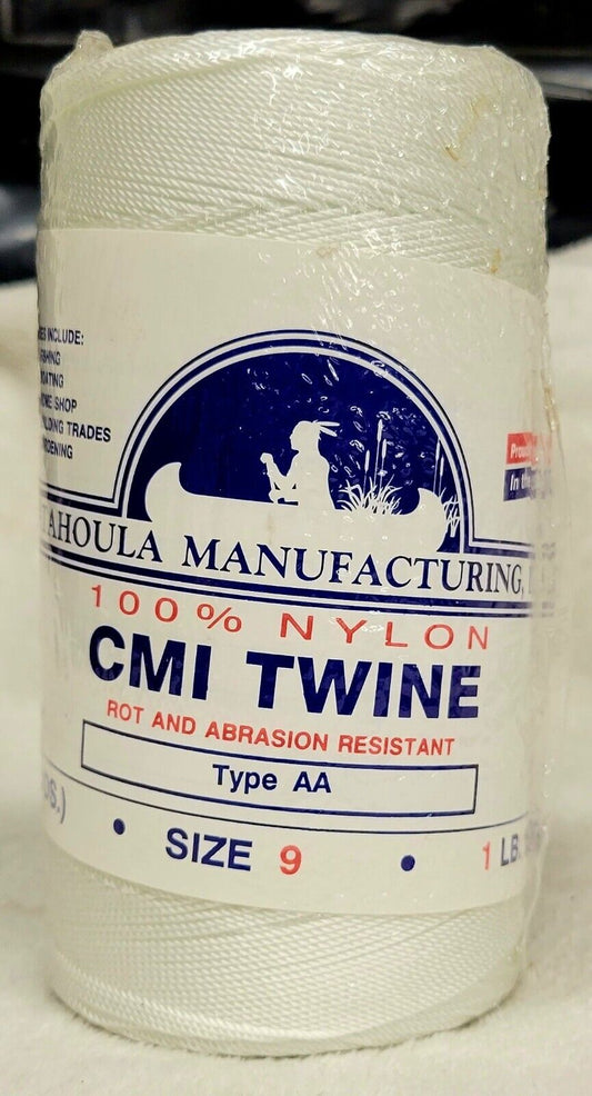 CMI Twine 100% Nylon   Type AA   Rot & Abrasion Resistant   1lb   White